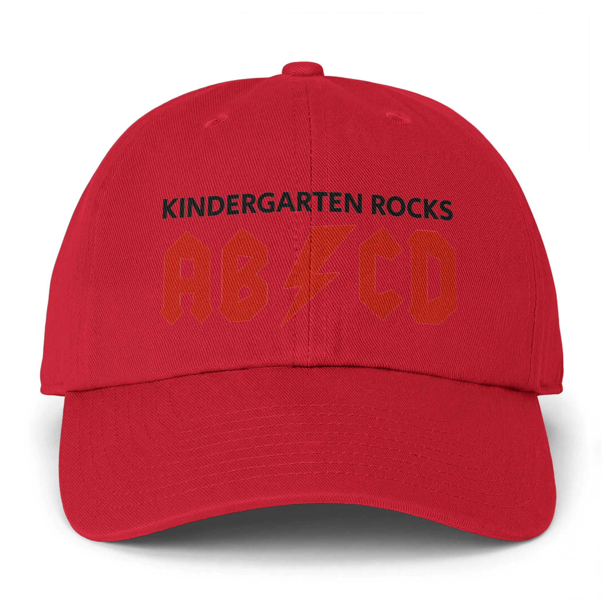 Kindergarten Rocks AB/CD -kirjailtu lippis - Image 6