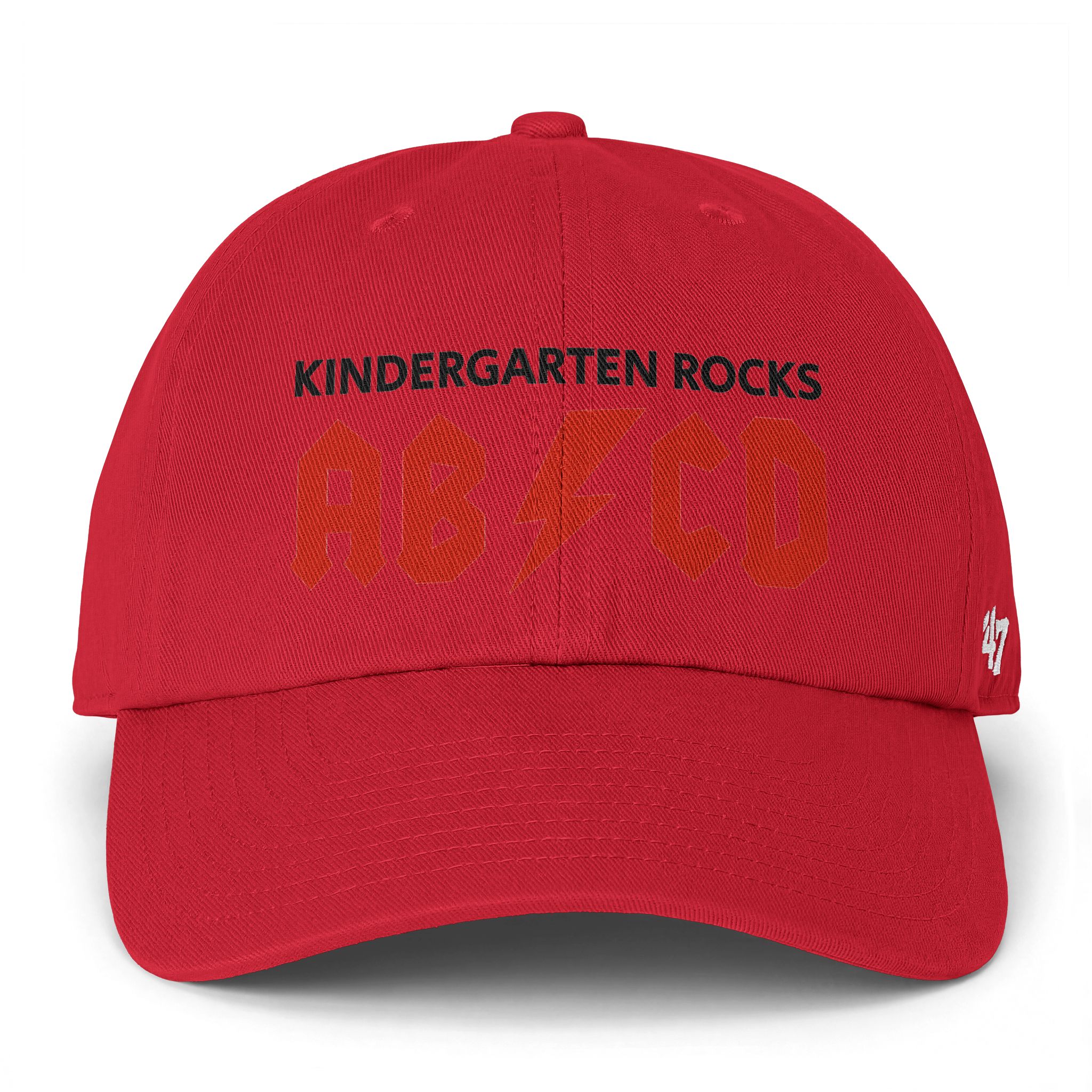 Kindergarten Rocks AB/CD -kirjailtu lippis - Image 5