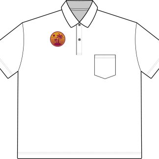 Miesten Dri-Power Pocket -urheilupaita — Sunset Palm -logolla