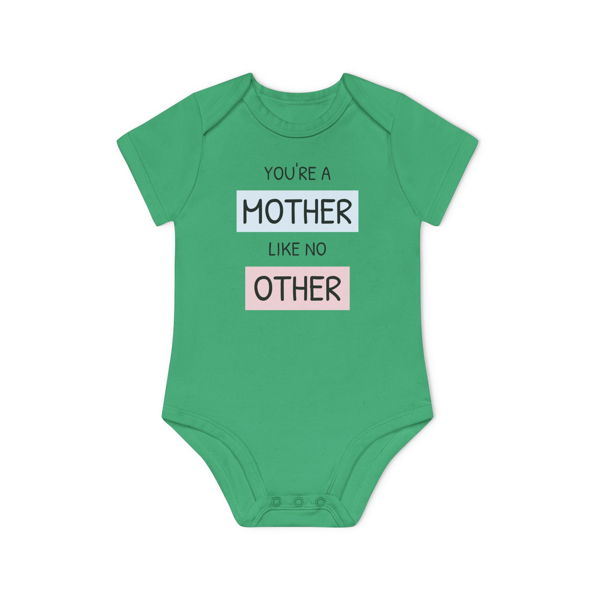 Vauvan body ”You're a Mother Like No Other” – Luomupuuvillainen lyhythihainen lahja tuoreille äideille ja äitienpäiväksi - Image 4